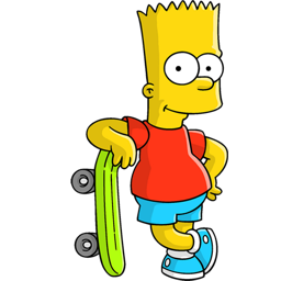 Bart Simpson 02 Skate Icon 256x256 png
